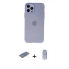 MARSİLYAN™- iPhone 12 Pro Max Kılıf Atlas Minimal Prime - Siyah Joko Magic 5D Cam + Renkli Kamera Lens Koruma Cam - YL