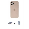 MARSİLYAN™- iPhone 12 Pro Max Kılıf Atlas Minimal Prime - Siyah Joko Magic 5D Cam + Renkli Kamera Lens Koruma Cam - TU