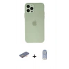 MARSİLYAN™- iPhone 12 Pro Max Kılıf Atlas Minimal Prime - Siyah Joko Magic 5D Cam + Renkli Kamera Lens Koruma Cam - TU