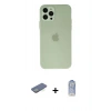 MARSİLYAN™- iPhone 12 Pro Max Kılıf Atlas Minimal Prime - Siyah Joko Magic 5D Cam + Renkli Kamera Lens Koruma Cam - YL