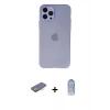 MARSİLYAN™- iPhone 12 Pro Max Kılıf Atlas Minimal Prime - Siyah Joko Magic 5D Cam + Renkli Kamera Lens Koruma Cam - TU