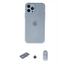 MARSİLYAN™- iPhone 12 Pro Max Kılıf Atlas Minimal Prime - Siyah Joko Magic 5D Cam + Renkli Kamera Lens Koruma Cam - YL
