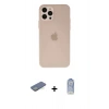 MARSİLYAN™- iPhone 12 Pro Max Kılıf Atlas Minimal Prime - Siyah Joko Magic 5D Cam + Renkli Kamera Lens Koruma Cam - YL