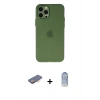 MARSİLYAN™- iPhone 12 Pro Max Kılıf Atlas Minimal Prime - Siyah Joko Magic 5D Cam + Renkli Kamera Lens Koruma Cam - TU