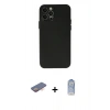 MARSİLYAN™- iPhone 12 Pro Max Kılıf Atlas Minimal Prime - Siyah Joko Magic 5D Cam + Renkli Kamera Lens Koruma Cam - TU