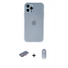 MARSİLYAN™- iPhone 12 Pro Max Kılıf Atlas Minimal Prime - Siyah Joko Magic 5D Cam + Renkli Kamera Lens Koruma Cam - TU