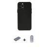 MARSİLYAN™- iPhone 12 Pro Max Kılıf Atlas Minimal Prime - Siyah Joko Magic 5D Cam + Renkli Kamera Lens Koruma Cam - SI