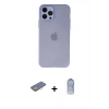 MARSİLYAN™- iPhone 12 Pro Max Kılıf Atlas Minimal Prime - Siyah Joko Magic 5D Cam + Renkli Kamera Lens Koruma Cam - SI