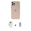 MARSİLYAN™- iPhone 12 Pro Max Kılıf Atlas Minimal Prime - Siyah Joko Magic 5D Cam + Shine Kamera Lens - GD