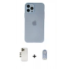 MARSİLYAN™- iPhone 12 Pro Max Kılıf Atlas Minimal Prime - Siyah Joko Magic 5D Cam + Shine Kamera Lens - GD