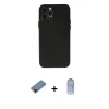 MARSİLYAN™- iPhone 12 Pro Max Kılıf Atlas Minimal Prime - Siyah Joko Magic 5D Cam + Shine Kamera Lens Koruma Cam - SH