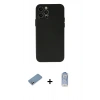 MARSİLYAN™- iPhone 12 Pro Max Kılıf Atlas Minimal Prime - Siyah Joko Magic 5D Cam + Shine Kamera Lens Koruma Cam - GS
