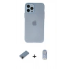 MARSİLYAN™- iPhone 12 Pro Max Kılıf Atlas Minimal Prime - Siyah Joko Magic 5D Cam + Shine Kamera Lens Koruma Cam - SH