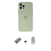 MARSİLYAN™- iPhone 12 Pro Max Kılıf Atlas Minimal Prime - Siyah Joko Magic 5D Cam + Shine Kamera Lens Koruma Cam - SH