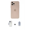 MARSİLYAN™- iPhone 12 Pro Max Kılıf Atlas Minimal Prime - Siyah Joko Magic 5D Cam + Shine Kamera Lens - LT