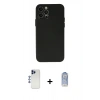 MARSİLYAN™- iPhone 12 Pro Max Kılıf Atlas Minimal Prime - Siyah Joko Magic 5D Cam + Shine Kamera Lens - LT