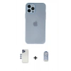 MARSİLYAN™- iPhone 12 Pro Max Kılıf Atlas Minimal Prime - Siyah Joko Magic 5D Cam + Shine Kamera Lens - LT
