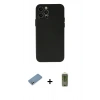 MARSİLYAN™- iPhone 12 Pro Max Kılıf Atlas Minimal Prime - Siyah Joko Magic 5D Hayalet Cam + Shine Kamera Lens Koruma Cam - GS