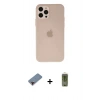 MARSİLYAN™- iPhone 12 Pro Max Kılıf Atlas Minimal Prime - Siyah Joko Magic 5D Hayalet Cam + Metal Kamera Lens Koruma Cam - KI