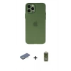 MARSİLYAN™- iPhone 12 Pro Max Kılıf Atlas Minimal Prime - Siyah Joko Magic 5D Hayalet Cam + Renkli Kamera Lens Koruma Cam - YL