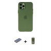 MARSİLYAN™- iPhone 12 Pro Max Kılıf Atlas Minimal Prime - Siyah Joko Magic 5D Hayalet Cam + Renkli Kamera Lens Koruma Cam - PE