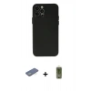 MARSİLYAN™- iPhone 12 Pro Max Kılıf Atlas Minimal Prime - Siyah Joko Magic 5D Hayalet Cam + Renkli Kamera Lens Koruma Cam - YL