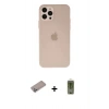 MARSİLYAN™- iPhone 12 Pro Max Kılıf Atlas Minimal Prime - Siyah Joko Magic 5D Hayalet Cam + Shine Kamera Lens Koruma Cam - SABE