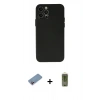 MARSİLYAN™- iPhone 12 Pro Max Kılıf Atlas Minimal Prime - Siyah Joko Magic 5D Hayalet Cam + Shine Kamera Lens Koruma Cam - PE