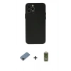 MARSİLYAN™- iPhone 12 Pro Max Kılıf Atlas Minimal Prime - Siyah Joko Magic 5D Hayalet Cam + Shine Kamera Lens Koruma Cam - SH