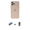 MARSİLYAN™- iPhone 12 Pro Max Kılıf Atlas Minimal Prime - Siyah Joko Magic 5D Hayalet Cam + Shine Kamera Lens Koruma Cam - GD
