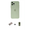 MARSİLYAN™- iPhone 12 Pro Max Kılıf Atlas Minimal Prime - Siyah Joko Magic 5D Hayalet Cam + Shine Kamera Lens Koruma Cam - SABE