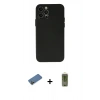 MARSİLYAN™- iPhone 12 Pro Max Kılıf Atlas Minimal Prime - Siyah Joko Magic 5D Hayalet Cam + Shine Kamera Lens Koruma Cam - GD