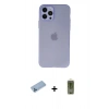 MARSİLYAN™- iPhone 12 Pro Max Kılıf Atlas Minimal Prime - Siyah Joko Magic 5D Hayalet Cam + Shine Kamera Lens Koruma Cam - MI