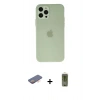 MARSİLYAN™- iPhone 12 Pro Max Kılıf Atlas Minimal Prime - Siyah Joko Magic 5D Hayalet Cam + Renkli Kamera Lens Koruma Cam - TU
