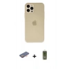 MARSİLYAN™- iPhone 12 Pro Max Kılıf Atlas Minimal Prime - Siyah Joko Magic 5D Hayalet Cam + Renkli Kamera Lens Koruma Cam - TU