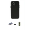 MARSİLYAN™- iPhone 12 Pro Max Kılıf Atlas Minimal Prime - Siyah Joko Magic 5D Hayalet Cam + Renkli Kamera Lens Koruma Cam - TU