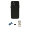 MARSİLYAN™- iPhone 12 Pro Max Kılıf Atlas Minimal Prime - Siyah Mat Seramik Nano Ekran Koruyucu + Shine Kamera Lens Koruma Cam - GD