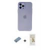 MARSİLYAN™- iPhone 12 Pro Max Kılıf Atlas Minimal Prime - Siyah Mat Seramik Nano Ekran Koruyucu + Shine Kamera Lens Koruma Cam - GS