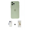 MARSİLYAN™- iPhone 12 Pro Max Kılıf Atlas Minimal Prime - Siyah Mat Seramik Nano Ekran Koruyucu + Shine Kamera Lens - LT