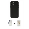 MARSİLYAN™- iPhone 12 Pro Max Kılıf Atlas Minimal Prime - Siyah Mat Seramik Nano Ekran Koruyucu + Shine Kamera Lens - LT