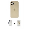 MARSİLYAN™- iPhone 12 Pro Max Kılıf Atlas Minimal Prime - Siyah Mat Seramik Nano Ekran Koruyucu + Shine Kamera Lens - LT