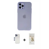 MARSİLYAN™- iPhone 12 Pro Max Kılıf Atlas Minimal Prime - Siyah Mat Seramik Nano Ekran Koruyucu + Shine Kamera Lens - LT