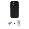 MARSİLYAN™- iPhone 12 Pro Max Kılıf Atlas Minimal Prime - Siyah Mat Seramik Nano Ekran Koruyucu + Shine Kamera Lens Koruma Cam - PE