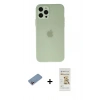 MARSİLYAN™- iPhone 12 Pro Max Kılıf Atlas Minimal Prime - Siyah Mat Seramik Nano Ekran Koruyucu + Shine Kamera Lens Koruma Cam - PE