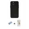 MARSİLYAN™- iPhone 12 Pro Max Kılıf Atlas Minimal Prime - Siyah Mat Seramik Nano Ekran Koruyucu + Shine Kamera Lens Koruma Cam - MI