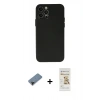 MARSİLYAN™- iPhone 12 Pro Max Kılıf Atlas Minimal Prime - Siyah Mat Seramik Nano Ekran Koruyucu + Shine Kamera Lens Koruma Cam - SH