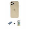 MARSİLYAN™- iPhone 12 Pro Max Kılıf Atlas Minimal Prime - Siyah Polymer Nano Ekran Koruyucu + Shine Kamera Lens Koruma Cam - GD