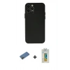 MARSİLYAN™- iPhone 12 Pro Max Kılıf Atlas Minimal Prime - Siyah Polymer Nano Ekran Koruyucu + Shine Kamera Lens Koruma Cam - GD