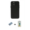 MARSİLYAN™- iPhone 12 Pro Max Kılıf Atlas Minimal Prime - Siyah Polymer Nano Ekran Koruyucu + Shine Kamera Lens Koruma Cam - GS