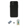 MARSİLYAN™- iPhone 12 Pro Max Kılıf Atlas Minimal Prime - Siyah Polymer Nano Ekran Koruyucu + Metal Kamera Lens Koruma Cam - KI